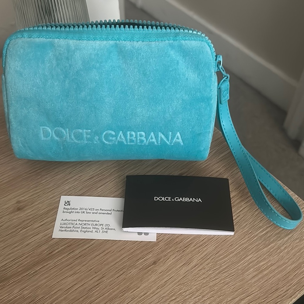 Dolce & Gabbana Blue Terry Cloth Clutch